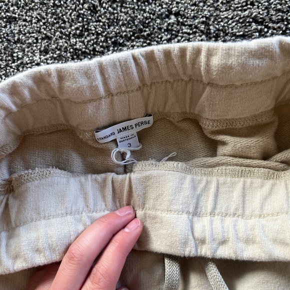 James Perse Beige French Terry Sweat Pant - Picture 4 of 7